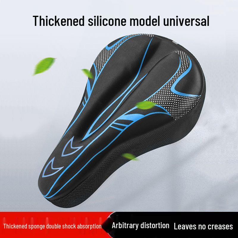 Super Soft Silicone Bicycle Seat Cushion - Universal Shock-Absorbing Cover for Mountain and Road Bikes