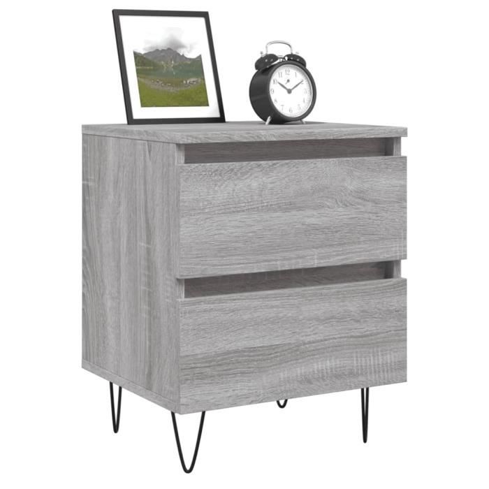 VidaXL Bedside Tables 2 Pcs Sonoma Grey 40x35x50 Cm Engineered Wood 826889