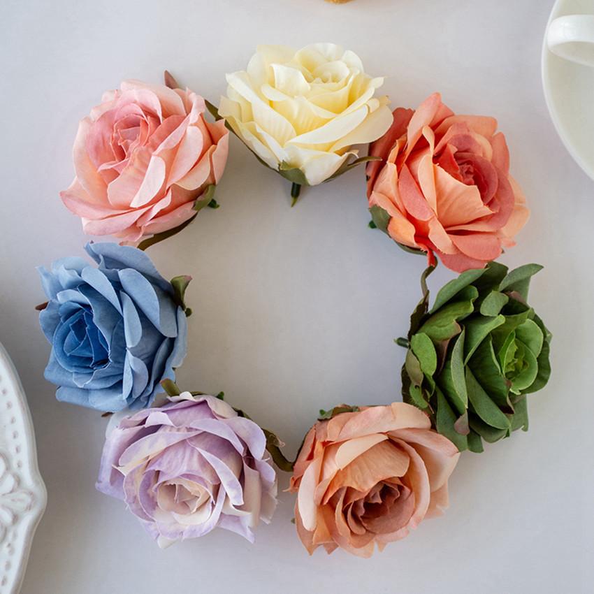 Artificial Flowers Silk Rose Wedding Bridal Bouquet Home Room Table Yard Outdoor Garden Festival Wreath Wall DIY Gifts Candy Box