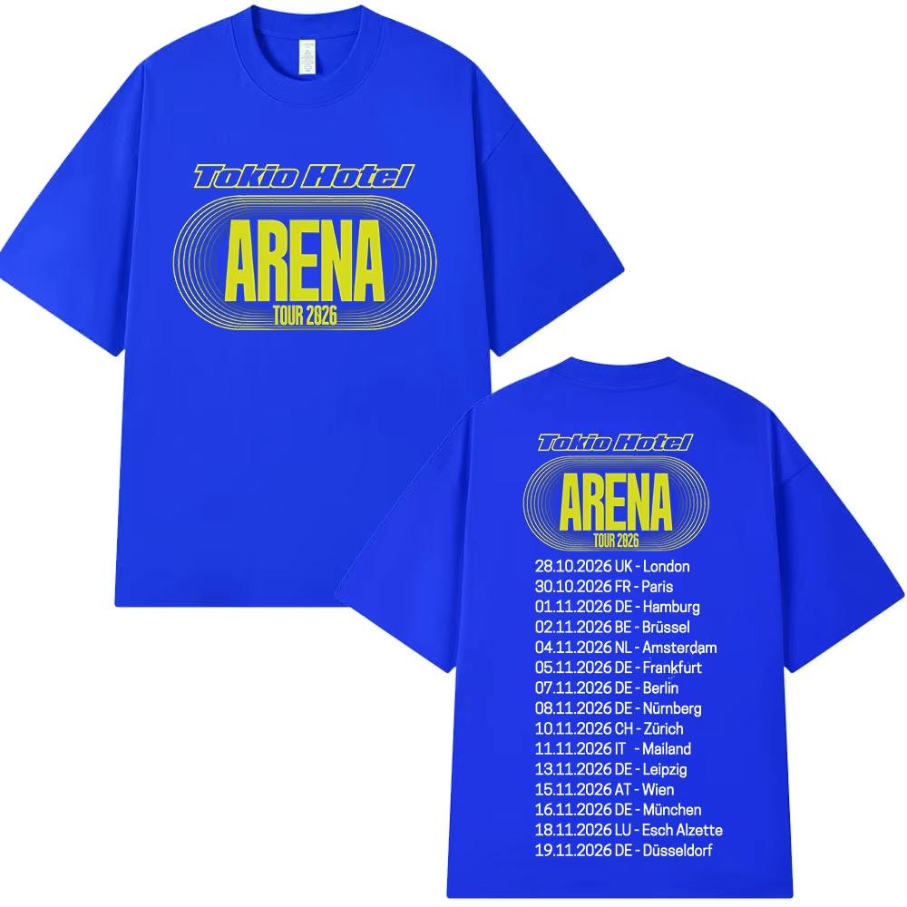 Rock Band Tokio Hotel Arena Tour 2026 T-shirts Men Women Fashion Vintage Short Sleeve T-shirt Y2k Short Sleeves Classic