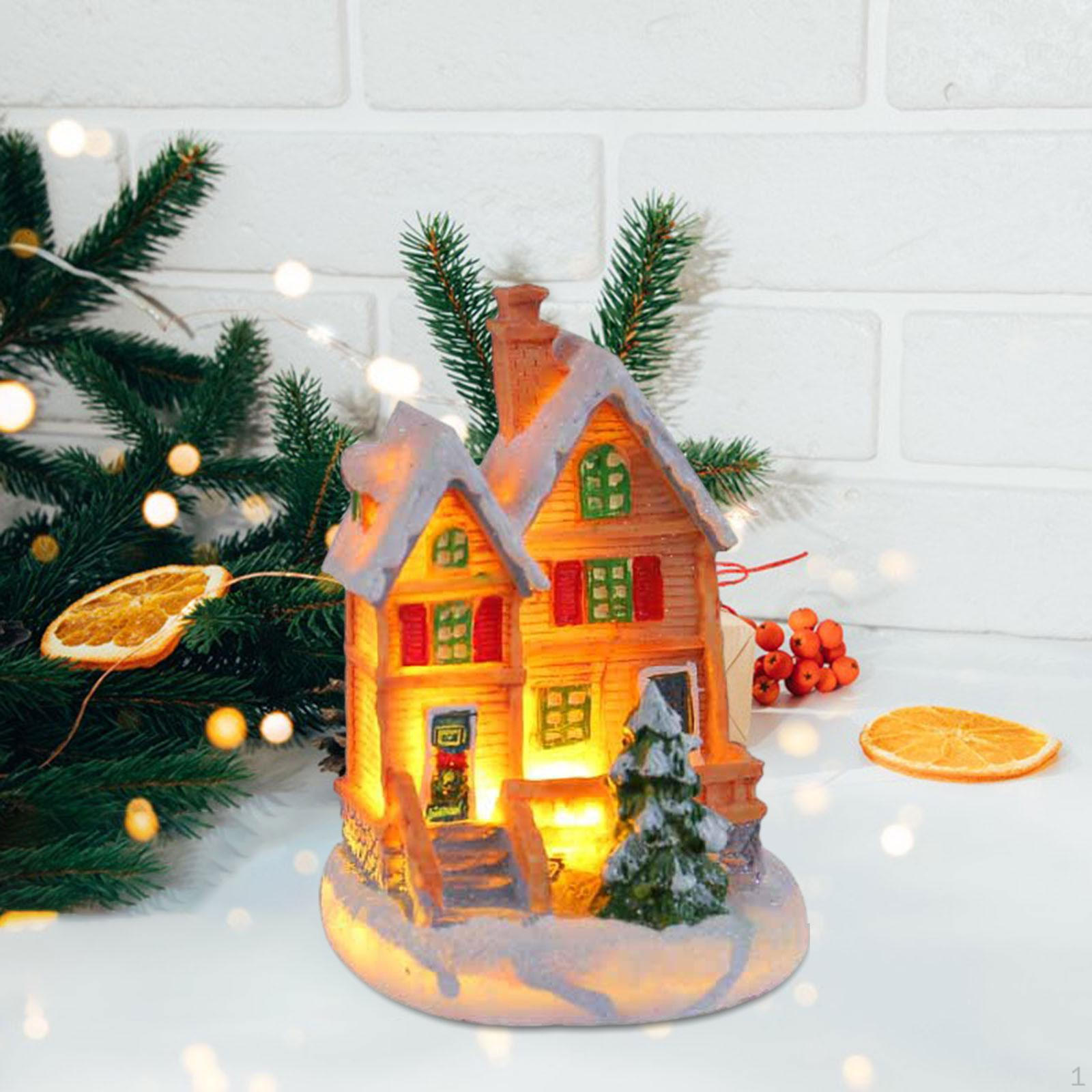 

Рождественский снежный деревенский дом светящийся орнамент для вечеринки DIY спальня год
