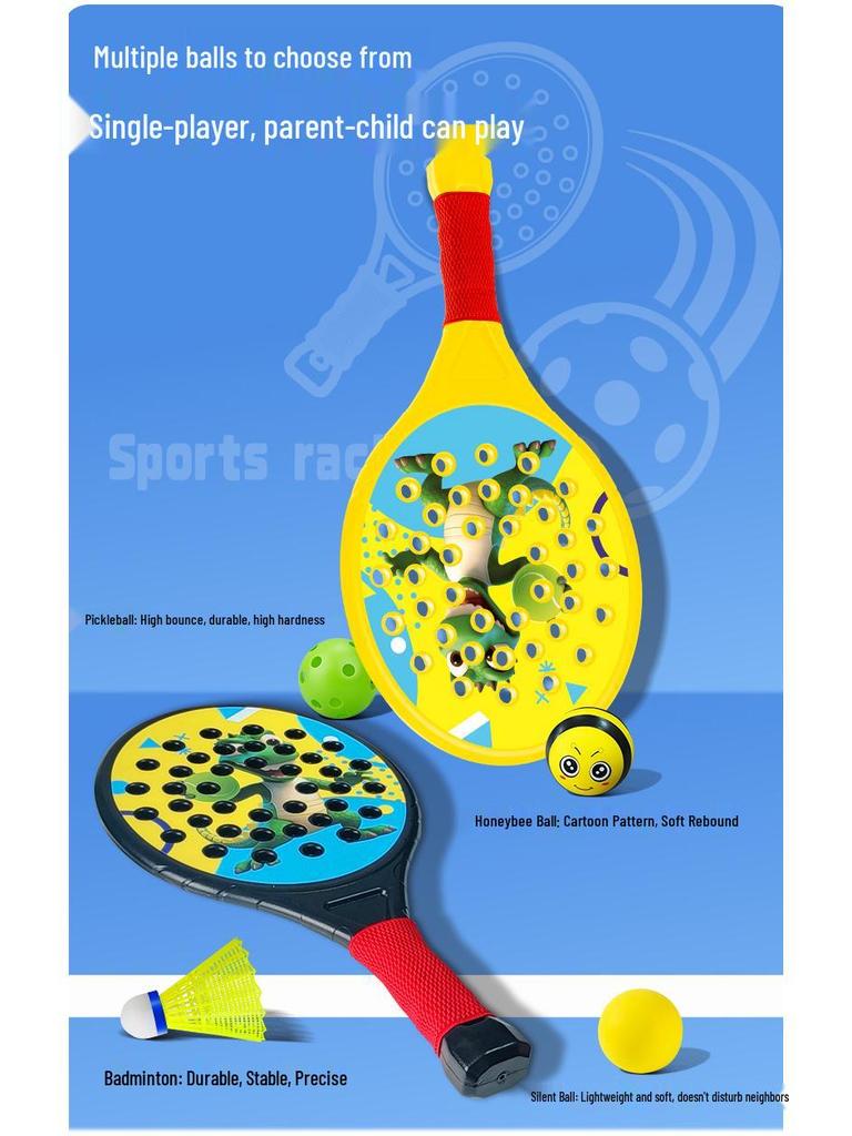 Diversão Infantil ao Ar Livre Praia e Gramado Conjunto de Raquetes Pais-Filhos Em Estoque