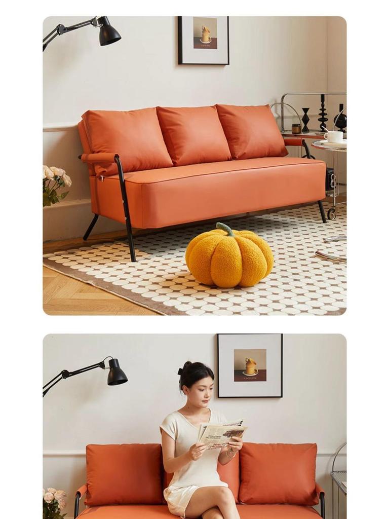 2024 Tofu Block Straight Row Sofa for Small Apartments & Rental Homes