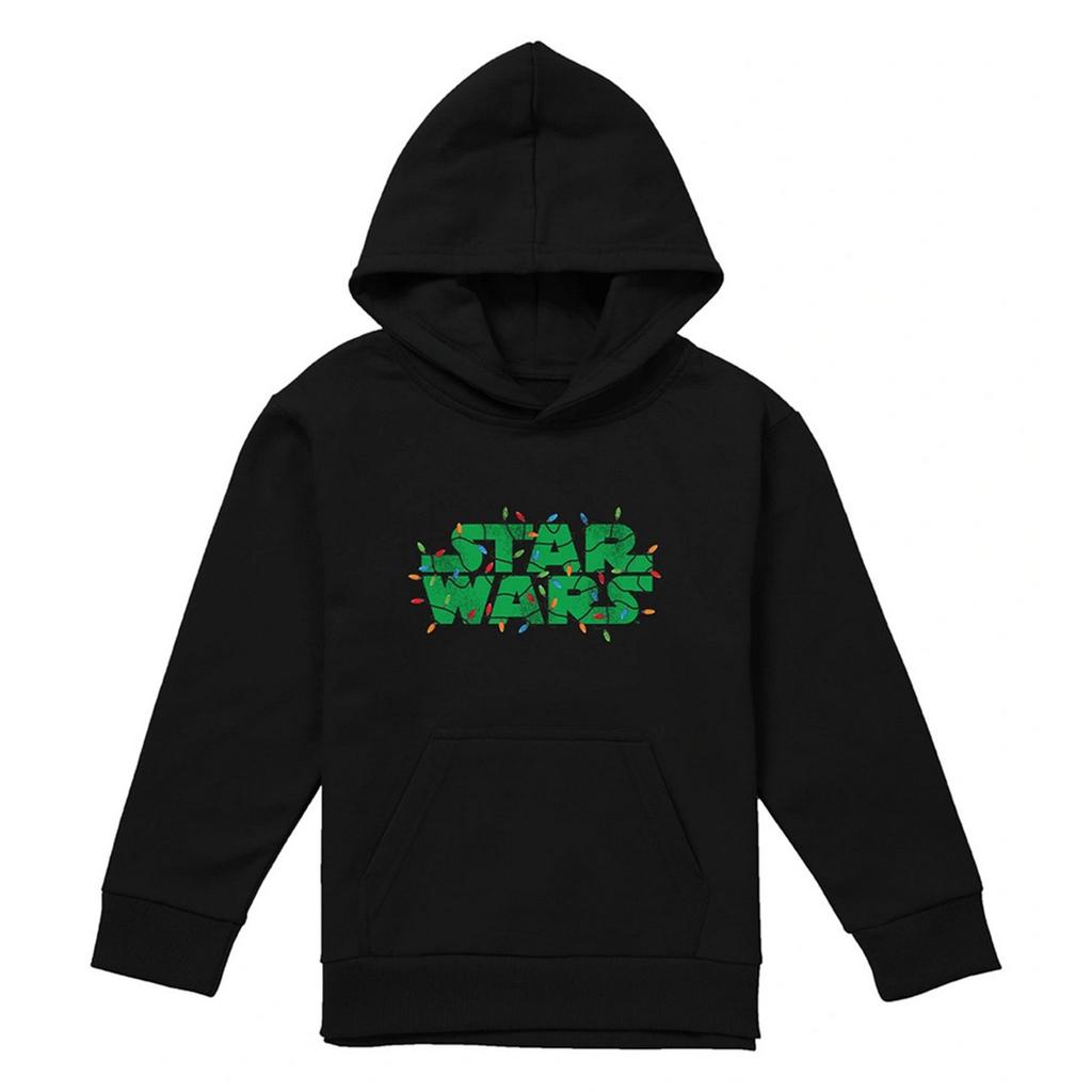 Star Wars Childrens/Kids Christmas Lights Logo Hoodie