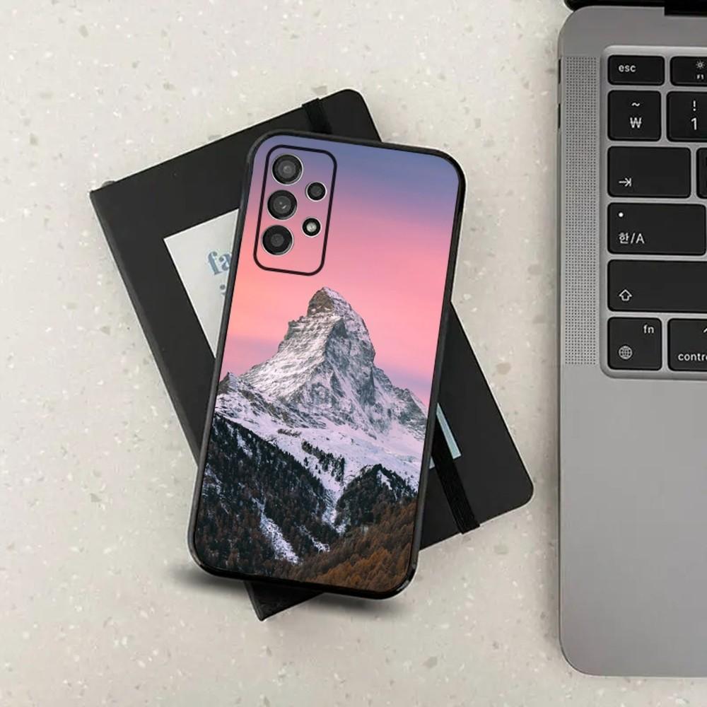 Matterhorn Swiss Mountain Phone Case For Samsung S24,S21,S22,S23,S30,Ultra,S20,Plus,Fe,Lite,Note,10,9,5G Black Soft Cover