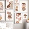 Abstract Boho Geometric Wall Art Lines Leaves Canvas Painting Poster and Print Flower Nordic Wall Picture for Living Room Home