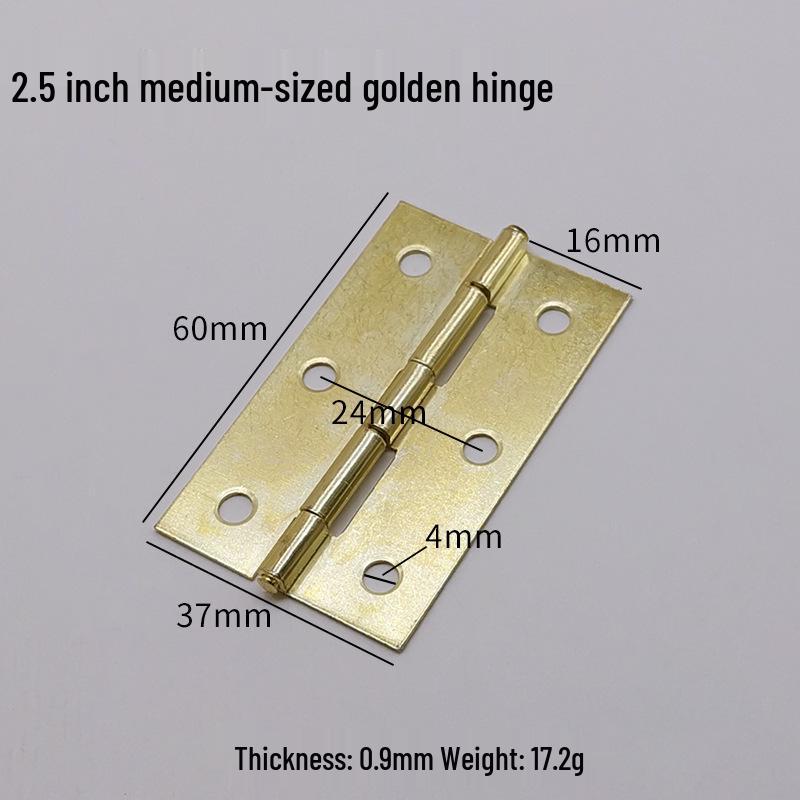 Flat Crown Hinges in Gold, Silver, Antique Bronze - Available in 1.5, 2, 3, & 4-inch Sizes