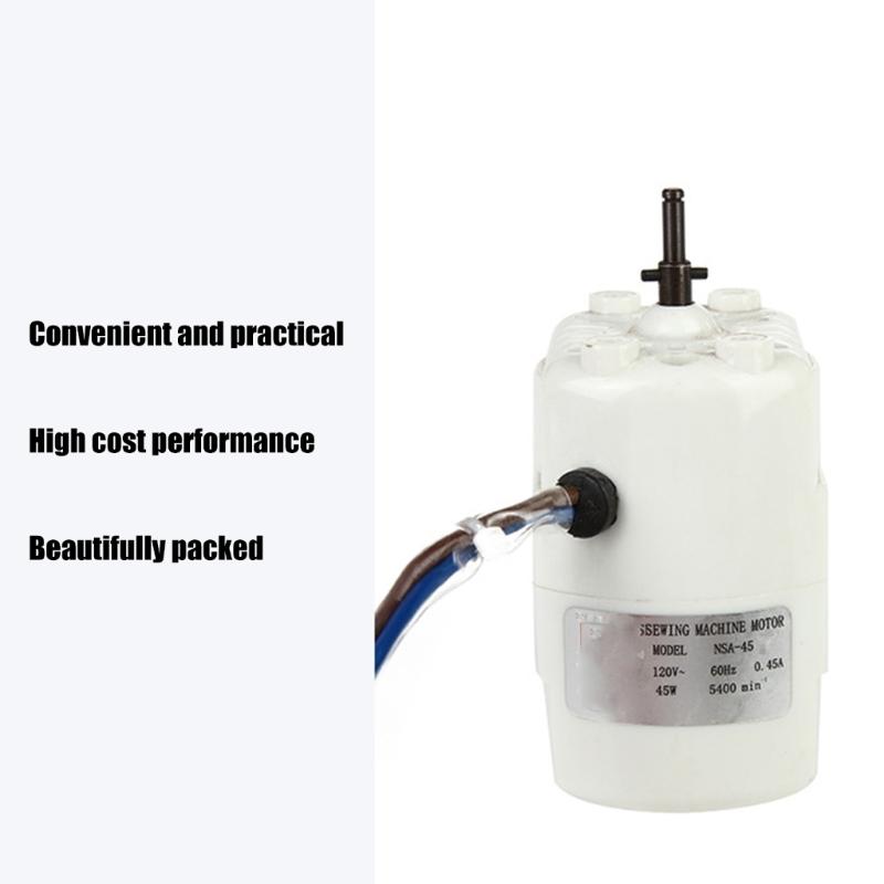120V 5400RPM Electric Sewing Machine Motor Replacement 45W Sewing Motor Easy Installation Sewing Machine Accessories