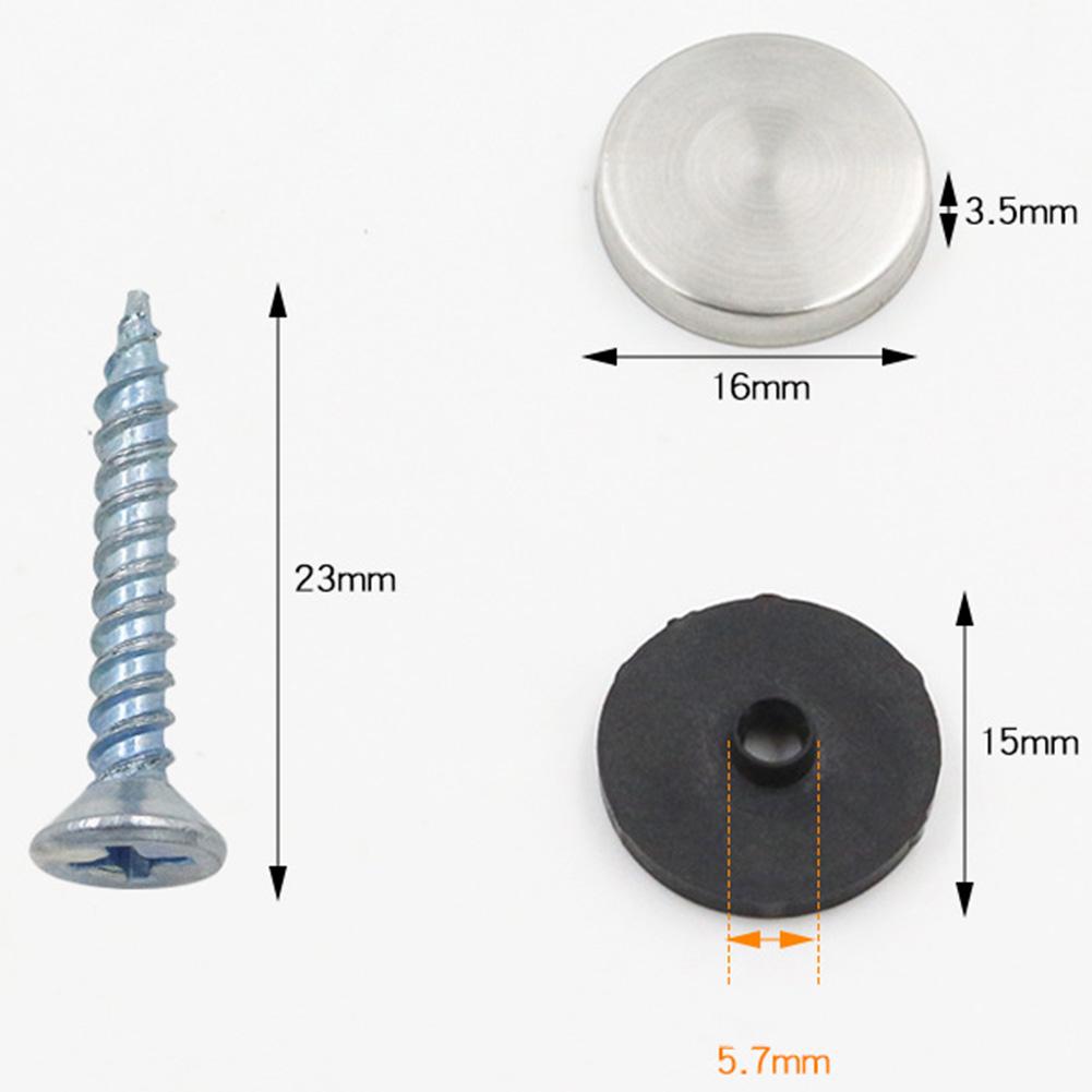 Хромированные зеркальные винты Набор из 20 штук Прочная нержавеющая сталь Надежные для широкого спектра зеркал и сборки мебели China Mainland