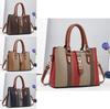 Fashionable Large Capacity Color Block Tote Bag For Women Stylish Casual Use