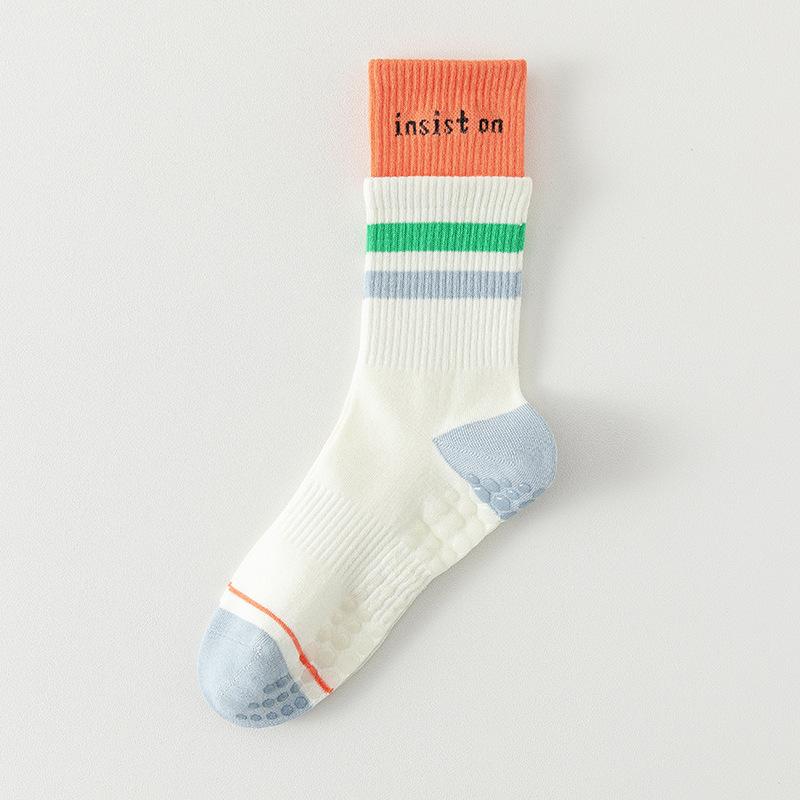 

Женские летние профессиональные фитнес-носки для пилатеса, йоги, нескользящие 1 pair молочный белый