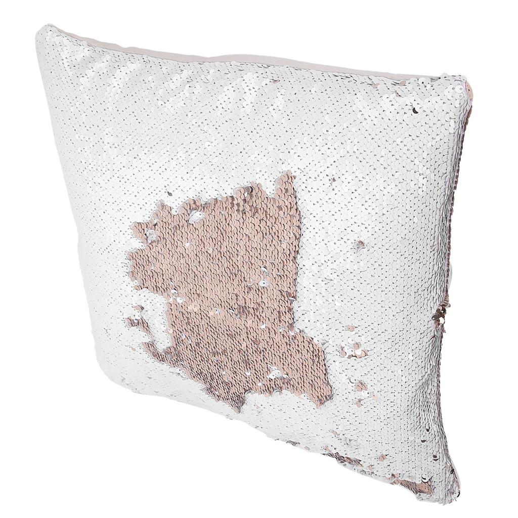 Pillow Case Sequins Suede Fabric Cushion Covers with Zipper for Home Sofa Bed Decoration