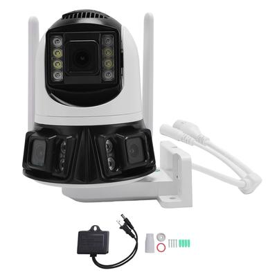 Outdoor Camera Full Color Water Resistant Human Detection 2 Way Talk 3MP 355 Degrees  Horizontal 90 Degrees