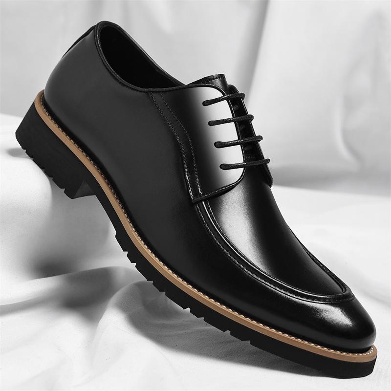 Leather shoes business leather shoes large size three joint leather shoes men pointed suit shoes men