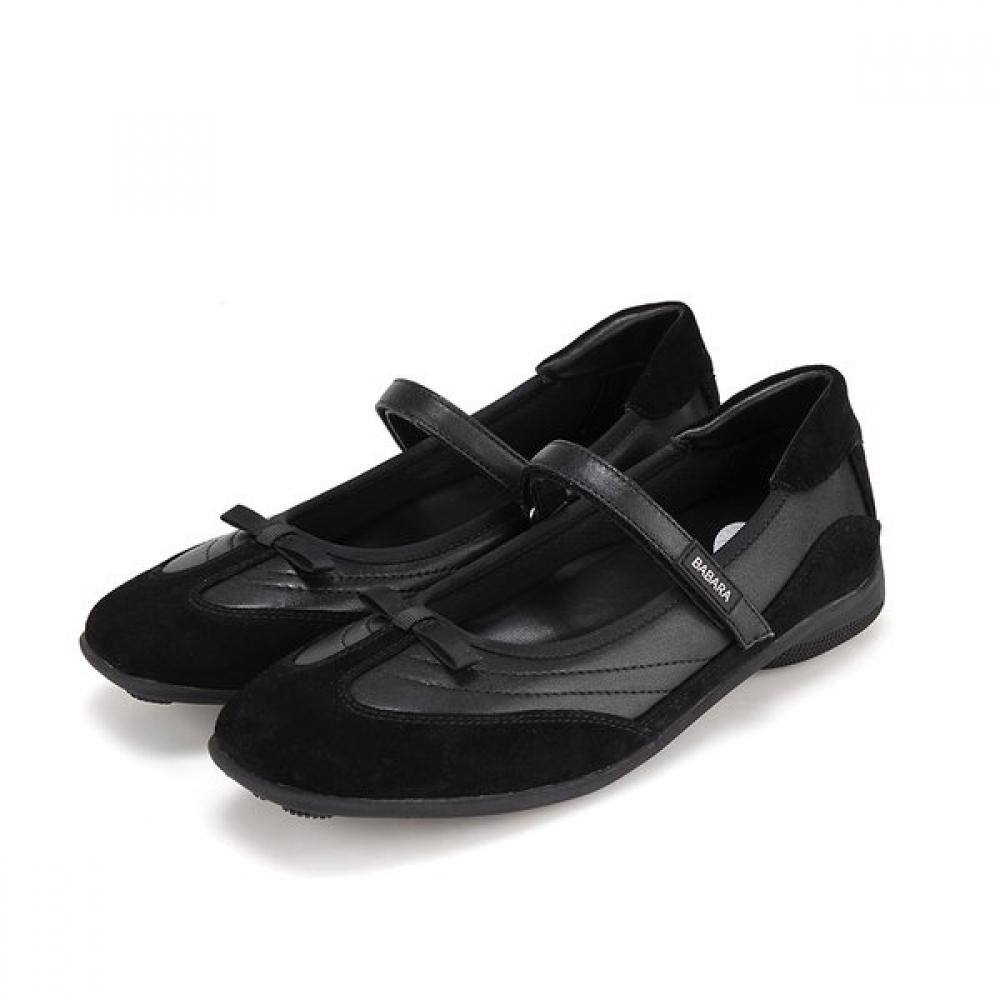 Barbara Leather Suede Combo Velcro 3cm Mary Jane Sneakers Bbh534bk 225mm