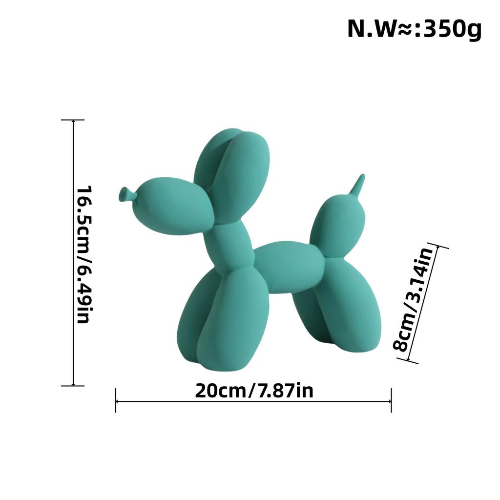 Modern Sleek Nordic Creative Design Balloon Dog Ornaments Living Room Bedroom Wine Cabinet Decoration Resin Craft Plush Decoration Art