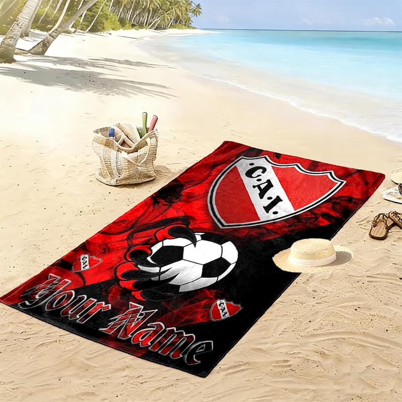 Name Custom CA Independiente Print Beach Towel, Large Soft Quick Dry Towel for Beach Camping Swimming