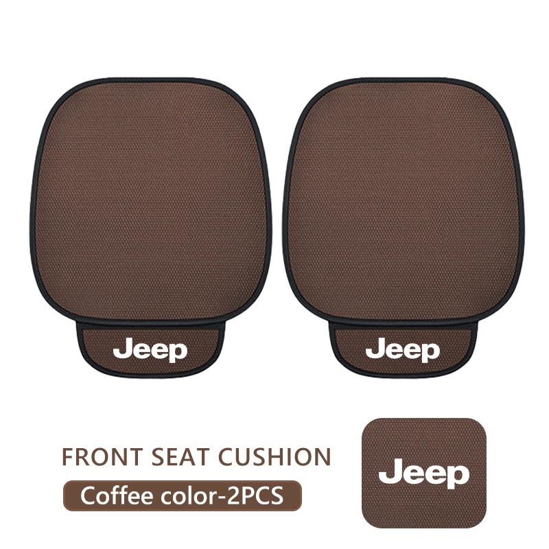 For Jeep Universal Car Seat Cushion Summer Ice Silk Front Back Seat Pad Grand Cherokee Patriot Renegade Compass Wrangler AJT1