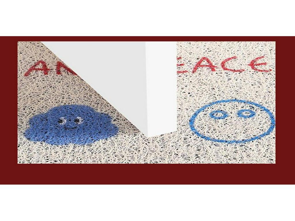 High-End Red Coil Entrance Door Mat - Dirt-Resistant, Washable, Cuttable, and Wear-Resistant