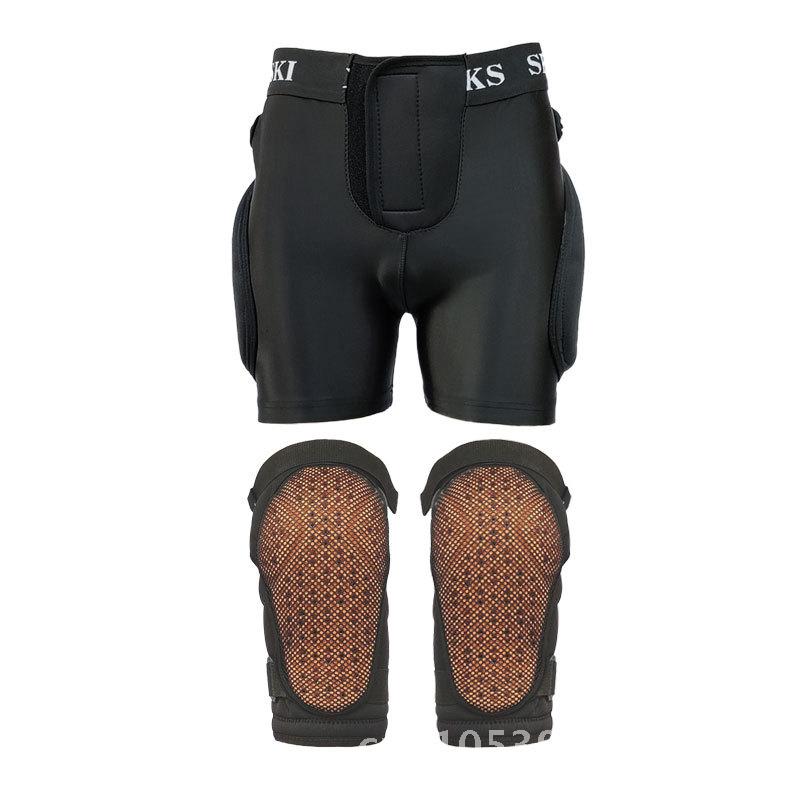 Men's And Women's Ski Hip Pants with Knee Pads Anti-Fall Snowboard Protective Equipment Set Polyurethane Fiber Butt Pads