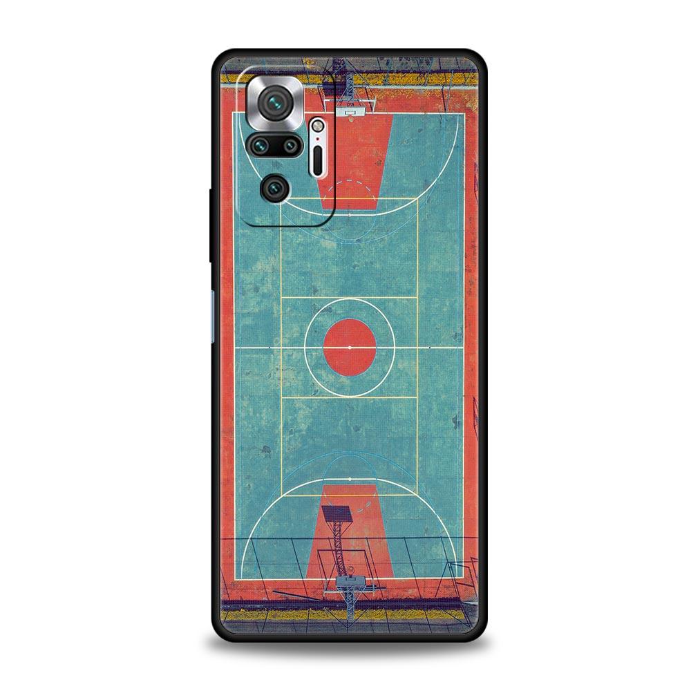 Sport teren de baschet pentru Xiaomi Redmi Note 12 5G Husă de telefon 10C 10 11 9 8 Pro Plus 9S 7 8T 9T 9A 8A 9C K50 K40 Husă de jocuri