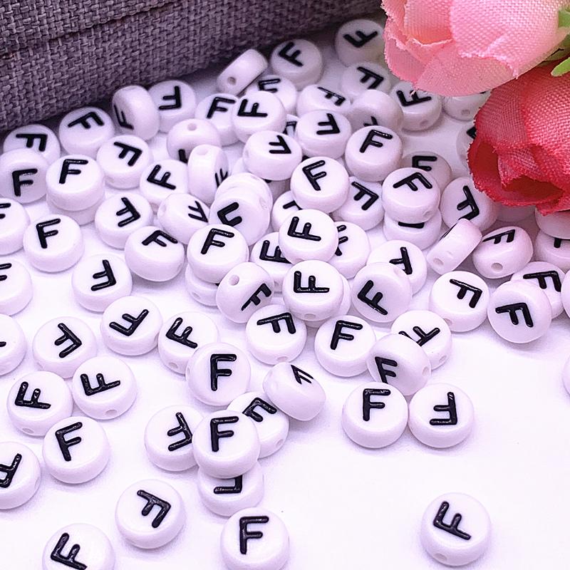 100pcs/lot 7x4mm 26 Letter Beads Round Shape Beads Alphabet Letter Charms for Make Jewelry Accessories