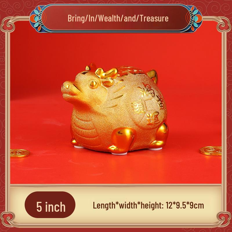 

Год Дракона по Зодиаку Копилка - Милое Мультяшное Настольное Украшение и Бизнес-Подарок