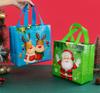 StoBag, Froh und Hell, Weihnachtliche Vliestaschen, Weihnachtsmann, Rentier, Schneeflocke, Verpackung für Geschenk, Wiederverwendbar, 12/30 Stück