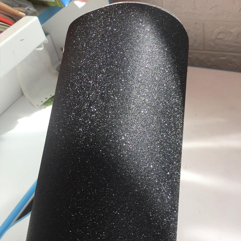 50CM*300CM Black Glitter Diamond Vinyl Films Wrap For Car Body Car Sticker Auto Furniture Decoration Motorcycle Decal