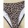 1011 New Leopard Print Swimsuit Women's European and American Sexy Lace-up Bikini Swimsuit Bikini