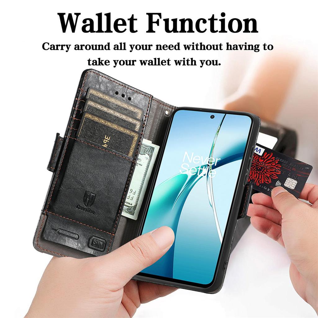 CASENEO For Honor Magic8 Pro 5G Phone Cases PU Leather Cover Stand with RFID Blocking Wallet