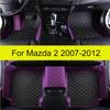 Car Floor Mats For Mazda 2 2007 2008 2009 2010 2011 2012 Auto Foot Pads Automobile Carpet Cover Interior Accessories
