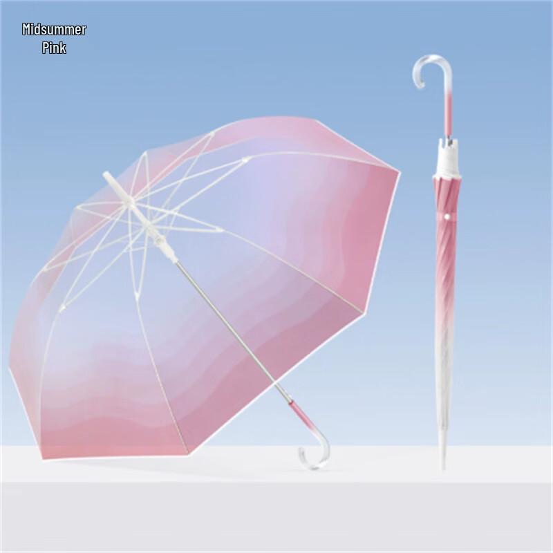 Xi Meng Yuan Transparent Gradient Straight Umbrella