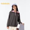 Balabala Girls' Winter Navy Collar Pullover Sweatshirt