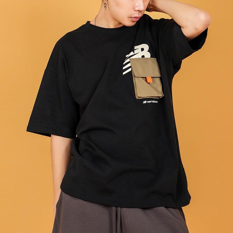 New Balance Safari Logo T-Shirt Asia Sizing 'Black' Unisex AMT12355-BK