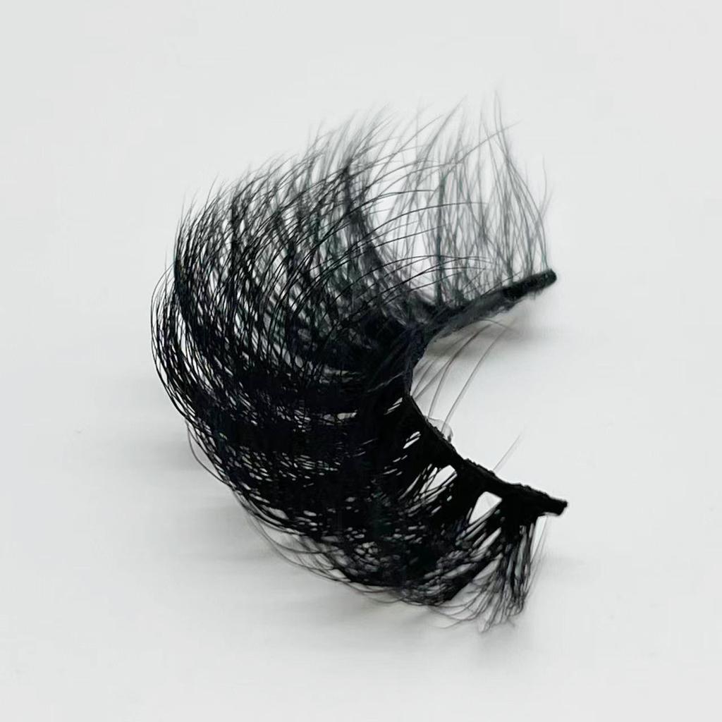 25mm Mink Eyelashes Russian Curly Eyelashes European And American Thick Messy Fried Hair False Eyelashes