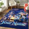 Custom 1Pc Fireworks Night Festival Flannel Personalized Rug Non Slip Floor Mat Soft Carpet for Living Bedroom Office Home Decor Gift
