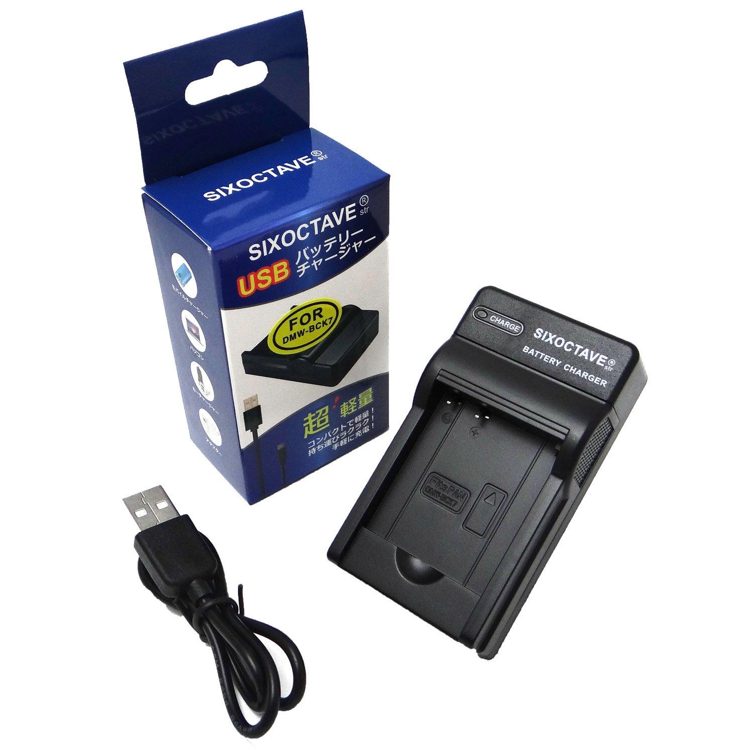 

str Camera Charger USB Charger for Panasonic Lumix DMW-BCK7 DMW-BTC8 DMC-FX77 DMC-FH7 DMC-FH5 DMC-S1 DMC-FP7 DMC-FP7D DMC-S3 DMC-FX90 DMC-SZ7 DMC-FX80 чорний