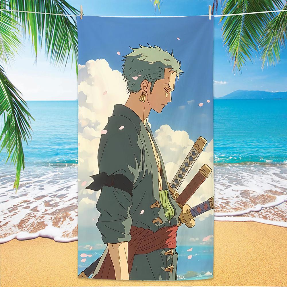Popular Beach Towel Cartoon Animation Nautical King Bath Towel Microfiber Quick-Drying Towel