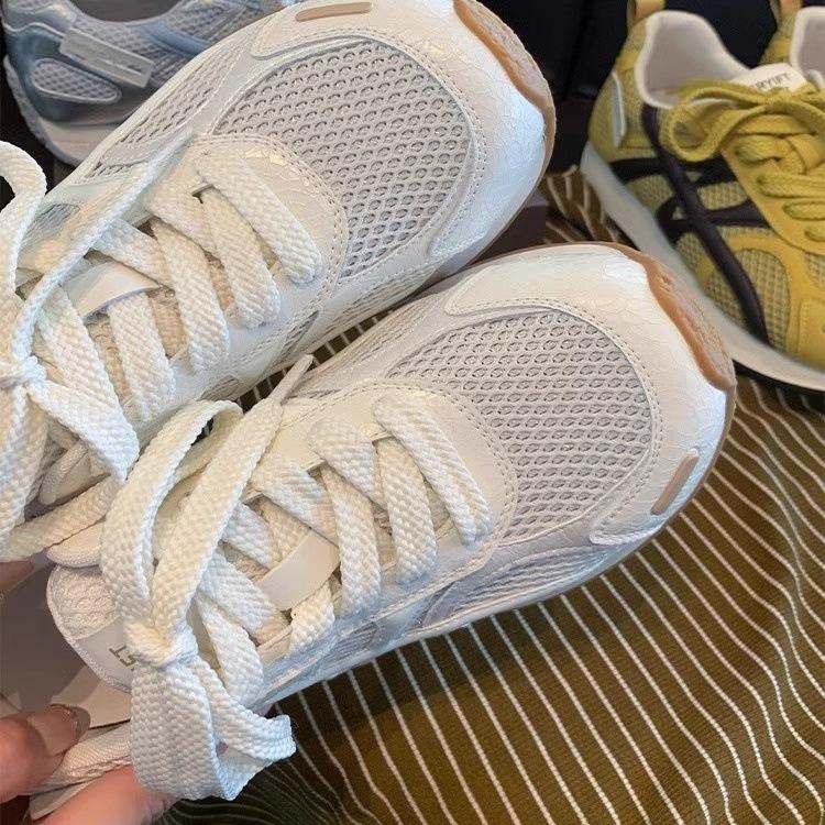 Lightweight Soft-soled Small Moral Training Shoes for Women's 2025 Spring and Summer New Leisure Student Lace-up Sports Forrest Gump Shoes