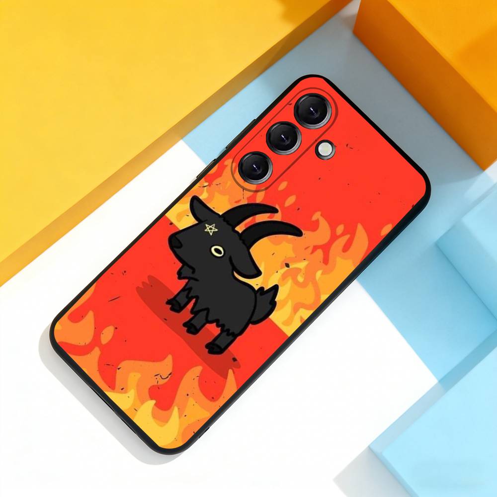 S-Satanic Hell Pentagram Phone Case For Samsung Galaxy A 73,72,51,53,52,71,22,5G,Note,J7,8,9 Soft Precise Hole Black Cover