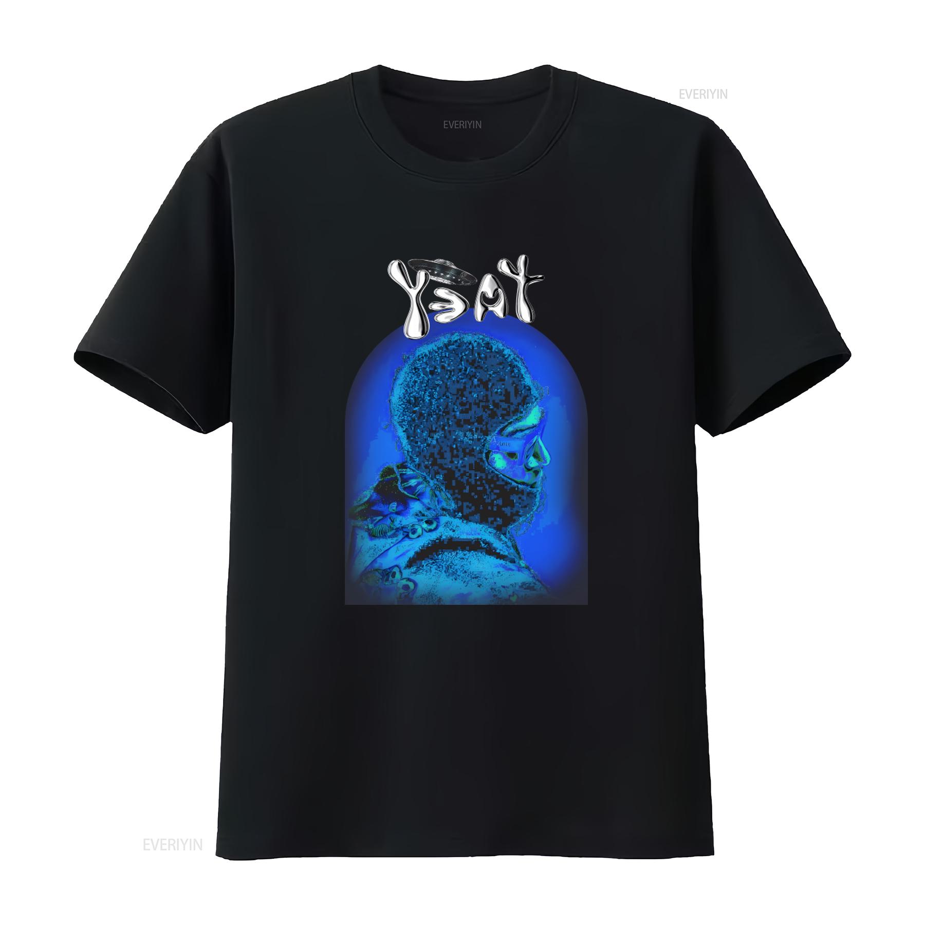 

Yeat T shirt Y2k Style Music 100 Cotton Alien UFO Design Print vintage Washed Versatile Slightly fashion Top For Everyday Wear 4XL