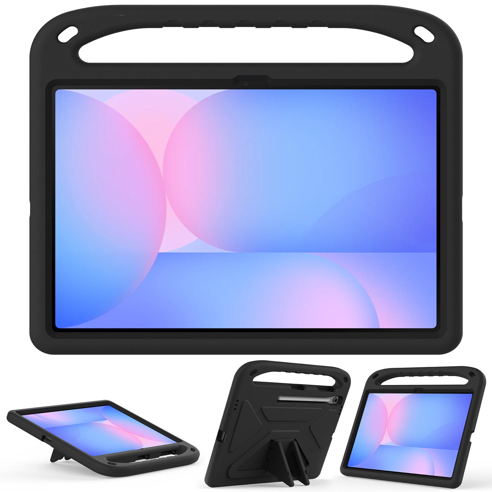 

For Samsung Galaxy Tab S10 FE+ Case Hand Grip Kickstand Tablet EVA Cover Rose