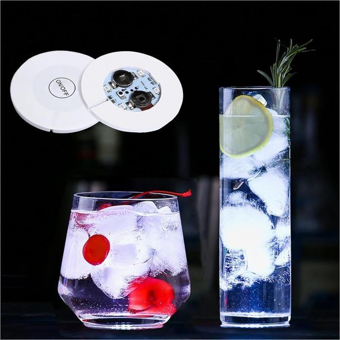 Dessous de Verre LED - SODIAL - Paquet de 30 - Lumière Blanche - 12h Autonomie - Facile à Utiliser