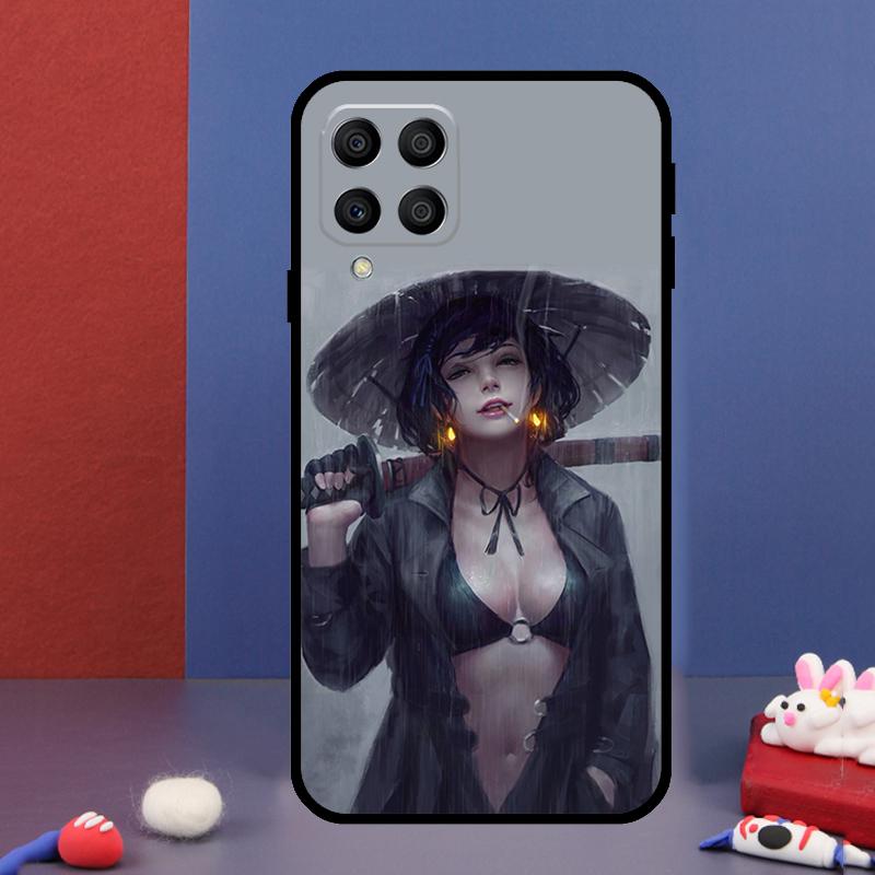 Anime Girl Samurai For Samsung Galaxy M14 M34 M54 M33 M13 M23 M53 M15 M55 M31 M51 M20 M30s M32 M52 Phone Case
