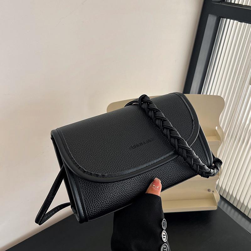 Women's small backpack autumn solid color shoulder bag fashion trend versatile texture messenger small square bag