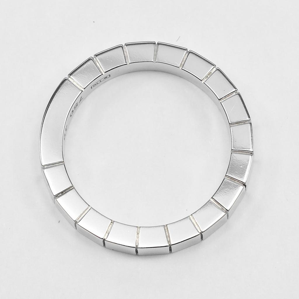 CARTIER Lanieres Ring K18 white gold #4.9(US Size) 5.84g Women Used