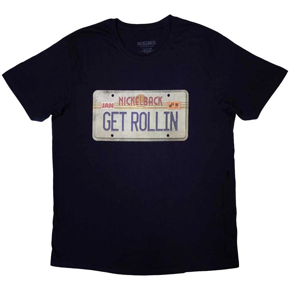Nickelback License Plate Band Logo T Shirt M