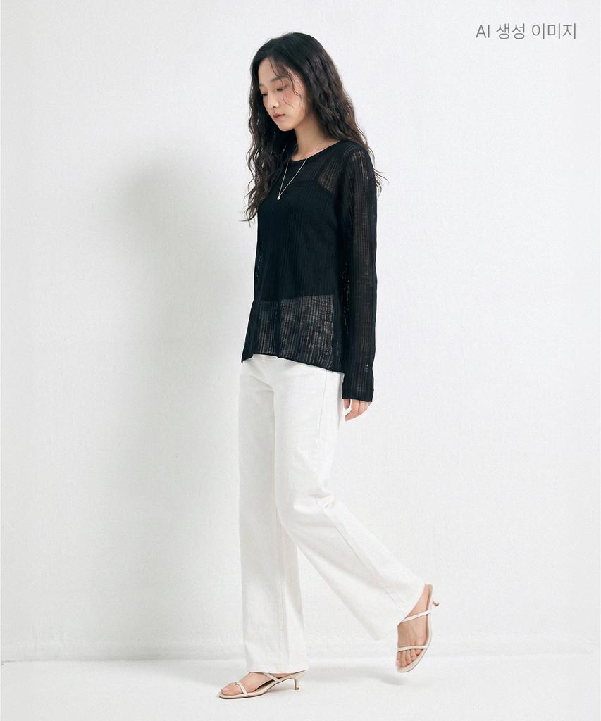 ROEM White Wide Denim Pants Rmtjg26Rt1