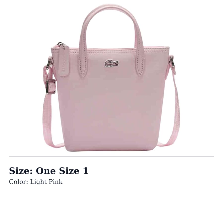 LACOSTE PVC One Shoulder Handbag Small
